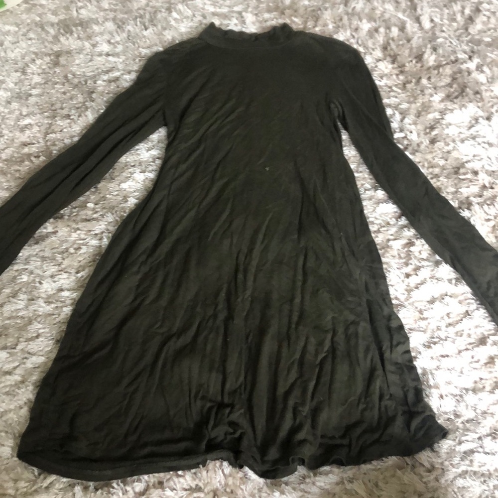 mock neck long sleeve tshirt dress